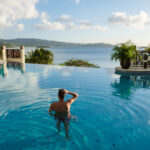 Infinity Edge Pool Looking out onto an ocean